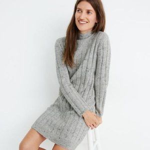 Madewell Donegal Rolled Mock Neck Sweater Dress Sz M